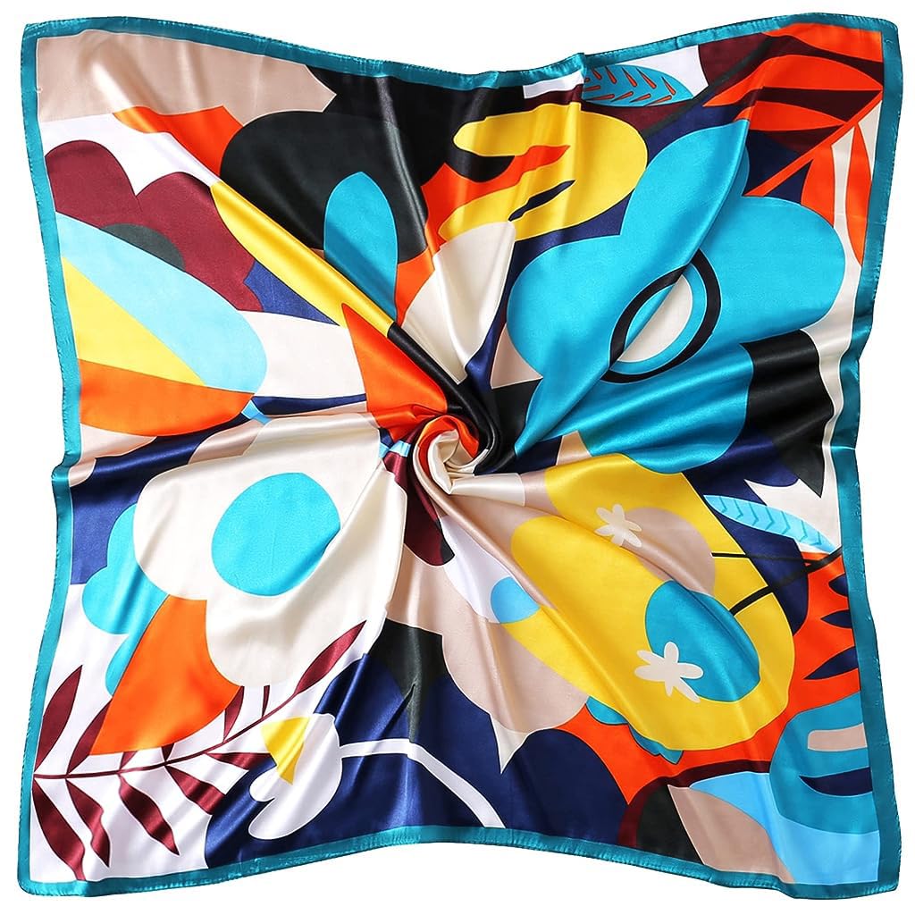 PALAY Satin Scarf for Women Stylish Silk Like Polyester Head Scarf 35 PALAY Satin Scarf for Women Stylish Silk Like Polyester Head Scarf 35
